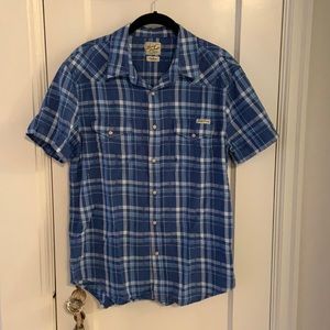 Lucky Brand Short Sleeve Snap Button Up